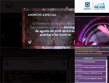 Tablet Screenshot of planetariodebogota.gov.co